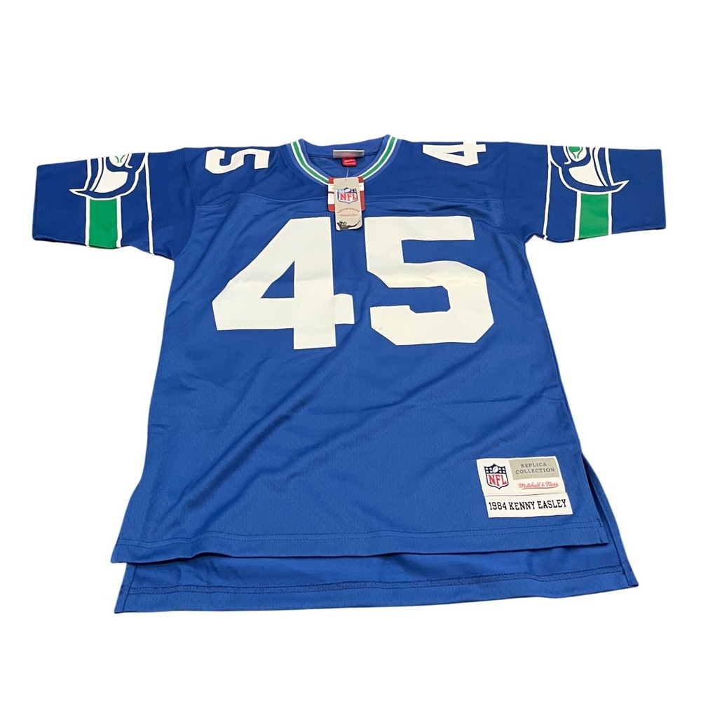 Mitchell & Ness Football Jersey S Blue Seattle Seahawks 1984 Kenny Easley 45